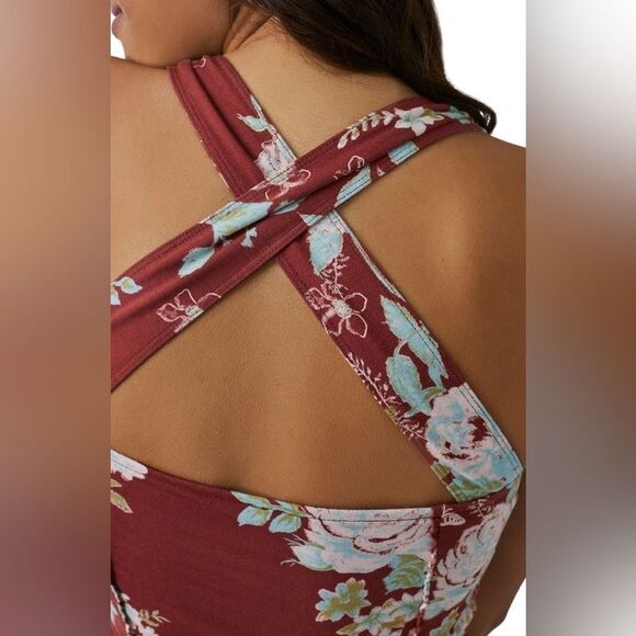 Free People Ginger Snap Crossback Tank In Brown Cinnamon Combo - Picture 5 of 6